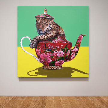 Leopard in a tea cup (Original Painting)