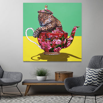 Leopard in a tea cup (Original Painting)