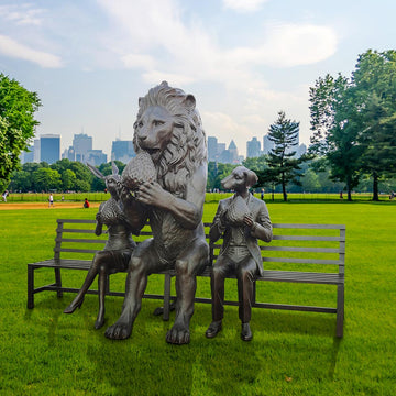 The Lion Bench of Friendship (Bronze Sculpture)