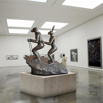 The Ski Lovers in Love (Bronze Sculpture, Mid-Size)