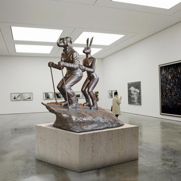 The Ski Lovers in Love (Bronze Sculpture, Mid-Size)