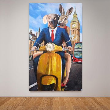 They Were Lovers in London (Original Painting)