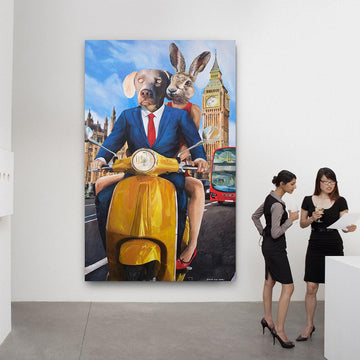 They Were Lovers in London (Original Painting)