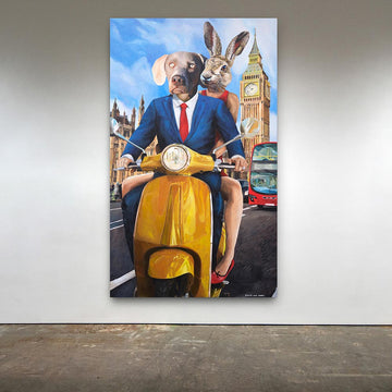 They Were Lovers in London (Original Painting)