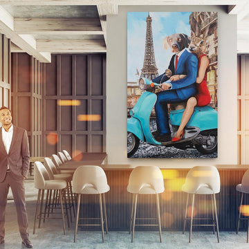 They Were Lovers in Paris (Original Painting)