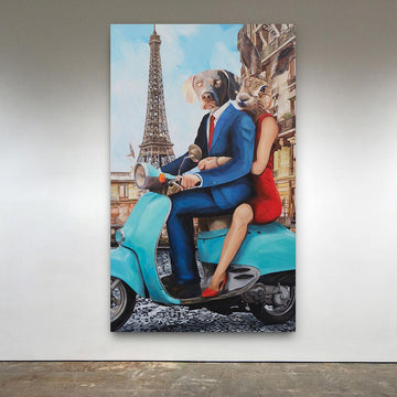 They Were Lovers in Paris (Original Painting)