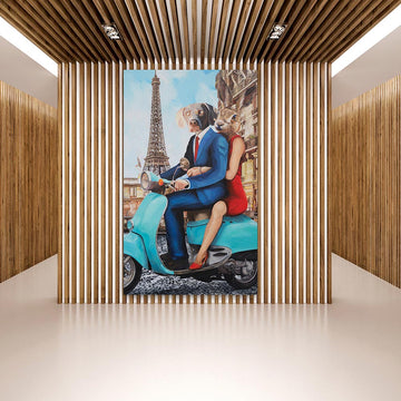 They Were Lovers in Paris (Original Painting)