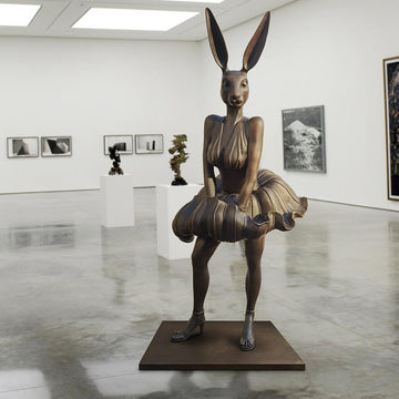 Marilyn Rabbitwoman is Glowing (Bronze Sculpture)