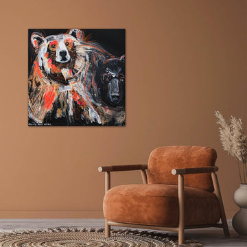 Maple, the Facing Himalayan Brown Bear (Original Painting)
