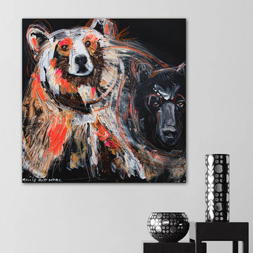 Maple, the Facing Himalayan Brown Bear (Original Painting)
