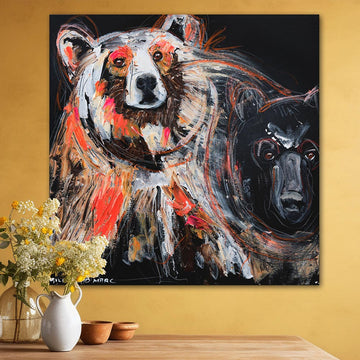 Maple, the Facing Himalayan Brown Bear (Original Painting)