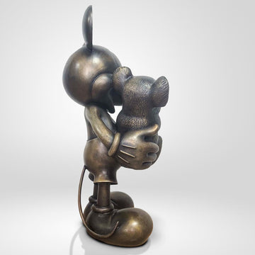 Mickey Loves Koalas (Bronze Sculpture, Miniature Collection)