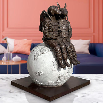 They Loved Each Other to the Full Moon and Back (Bronze Sculpture)