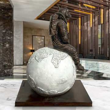 They Loved Each Other to the Full Moon and Back (Bronze Sculpture)