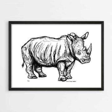 Northern White Rhino Forever (Giclee Canvas Print)