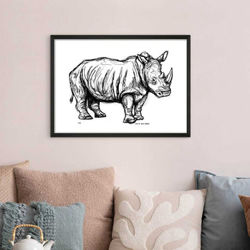 Northern White Rhino Forever (Giclee Canvas Print)