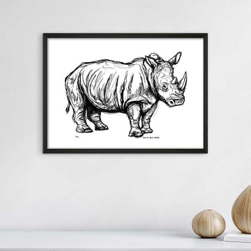 Northern White Rhino Forever (Giclee Canvas Print)