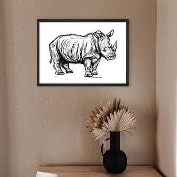 Northern White Rhino Forever (Giclee Canvas Print)