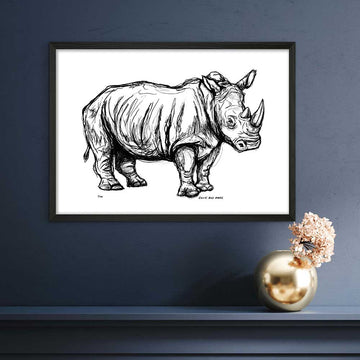 Northern White Rhino Forever (Giclee Canvas Print)