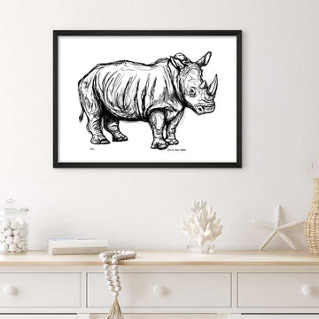 Northern White Rhino Forever (Giclee Canvas Print)