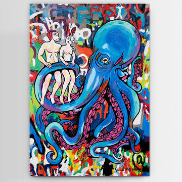 The giant Octopus had nine brains (Original Painting)