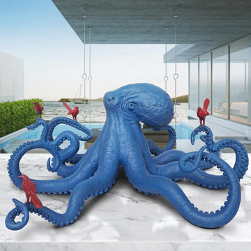 Octopus with Bird Friends (Bronze Sculpture)