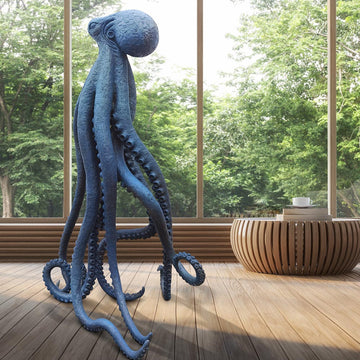 Octopus Stands Tall (Bronze Sculpture)