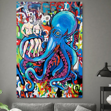 The giant Octopus had nine brains (Original Painting)