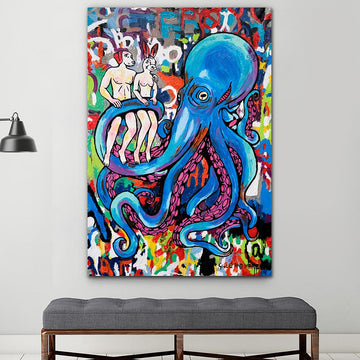 The giant Octopus had nine brains (Original Painting)