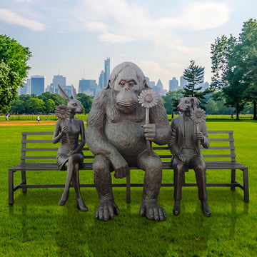 The Orangutan Bench of Friendship (Bronze Sculpture)