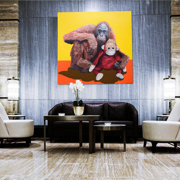 Orangutan Snuggles (Original Painting)