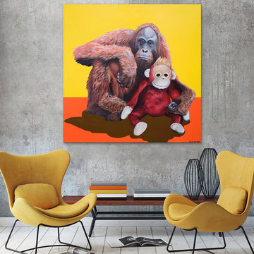 Orangutan Snuggles (Original Painting)