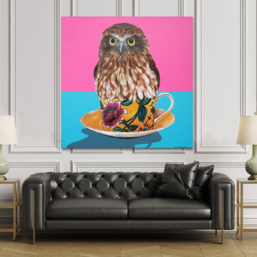 Owl in a teacup (Original Painting)