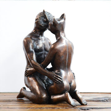 He Thought She Was an Incredible Kisser (Bronze Sculpture)