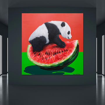 Panda's Sweet Bounty (Original Painting)