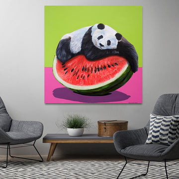 Panda loves fruit (Original Painting)