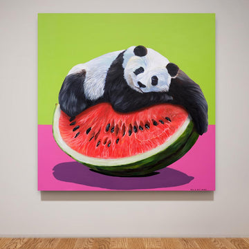 Panda loves fruit (Original Painting)