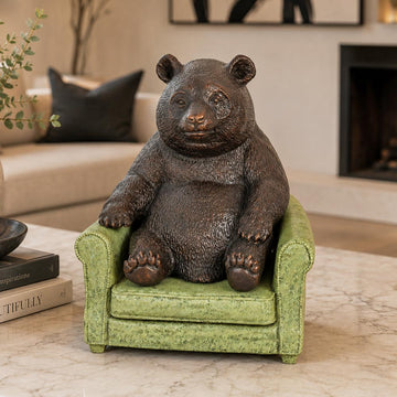 Panda Found a Place to Belong (Bronze Sculpture, Small)