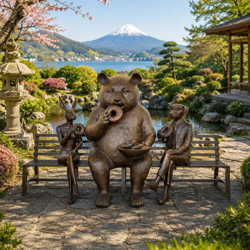 The Panda Bench of Friendship (Bronze Sculpture)