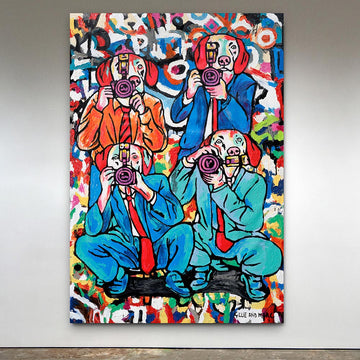 Paparazzi pack was always watching (Original Painting)