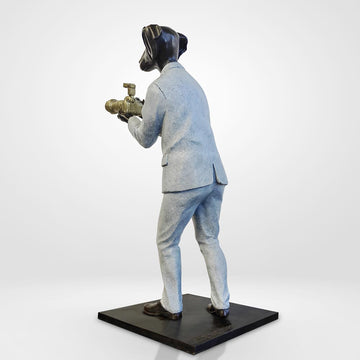 Paparazzi Dog Loves Snapping (Bronze Sculpture)