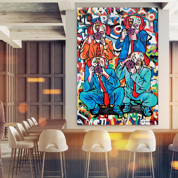 Paparazzi pack was always watching (Original Painting)