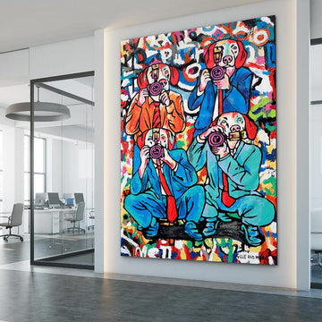 Paparazzi pack was always watching (Original Painting)