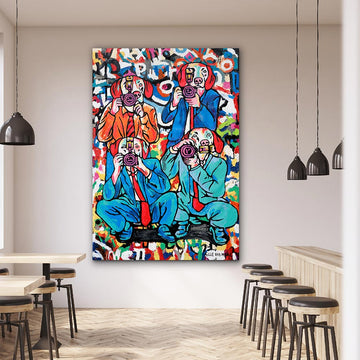 Paparazzi pack was always watching (Original Painting)