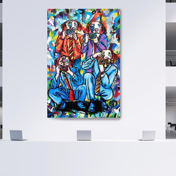 The pap dogs are here (Original Painting)