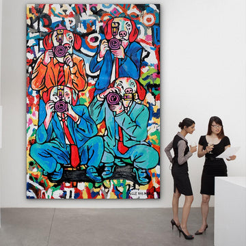 Paparazzi pack was always watching (Original Painting)