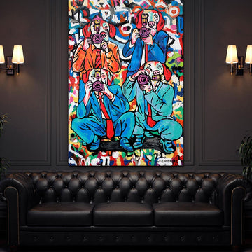 Paparazzi pack was always watching (Original Painting)