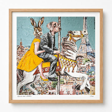 He Thought Paris Was for Lovers and She Thought "Oui!" (Print)