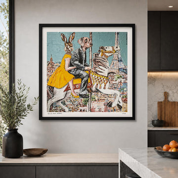 He Thought Paris Was for Lovers and She Thought "Oui!" (Print)