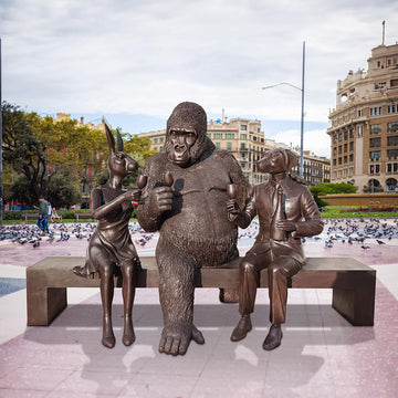 The Party Bench (Bronze Sculpture)